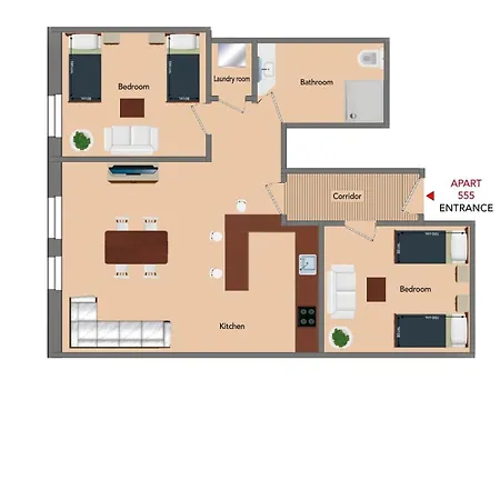 شقة Ny-golden Apartments-dortmund Airport *